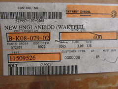 Detroit Diesel 8929357, 11509526, Manifold Bolts, Lot of 6, NOS, Genuine DD