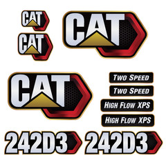 For Caterpillar CAT 242D3 Skid Steer | Replacement Decal Set | FREE SHIPPING
