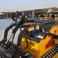 Mini Skid Steer Loader 24HP 4-in-1 Bucket 3-Stage Pump Hydraulic System Upgraded