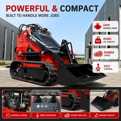 Mini Skid Steer Loader 24HP Gas EPA Rato Engine with Bucket Multiple Attachments