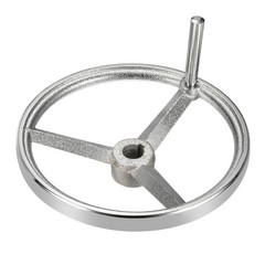 200mm 8″ Rotary Handwheel Silver for Lathes Cast Iron Chrome Plated with Handle
