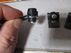 3) FARMALL CUB, A, B,C,H,M LIGHT TREMINAL & CLIP #68417D, TEAR DROP LIGHTS NEW