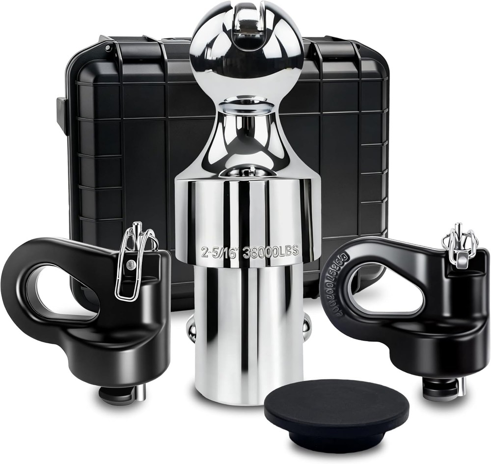 60692, Upgraded 38k 2-5/16 Inch Ball Puck System Gooseneck Hitch Kit with Case
