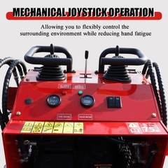 13.5HP Hydraulic Mini Skid Steer Loader Stand-on Track Gas Guided Drive Garden