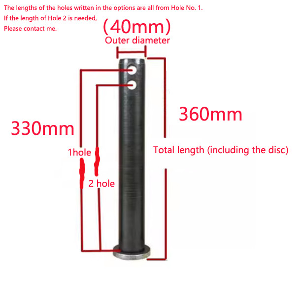 1x Z·HOM Excavator Bucket Pins 40mm Dia. Full Range Hardened for Wear Resistance