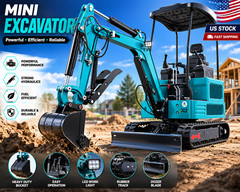 1.8 Ton Mini Excavator 4000lbs Kubota Diesel EPA Tracked Pilot Digger FREE SHIP