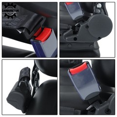 Suspension Tractor & Forklift Seat Armrest Safety Belt Black Adjustable Backrest