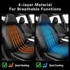 Custom Nissan Altima Sedan EKR Seat Covers 2013-2018 Waterproof Leather Airbag