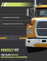 Hood Latch Kit Hood Latches 2PCS Compatible with Ford L9000/ Ford Semi Trucks