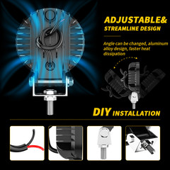 Spot LED work Lamp Assembly Fit CAT Skid loader 289D3 277D 289D 226D 262D3 239D