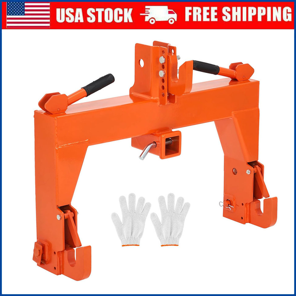 3 Point Quick Hitch Adapter 3000LBS Tractor Quick Hitch for Category 1&2 Tractor