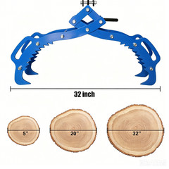32″ 4 Claw Tongs Heavy Duty Swivel Steel Timber Claw Hook for Tractor ATV Truck
