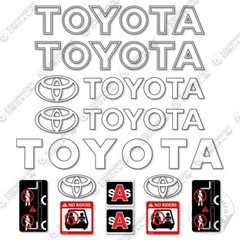 Fits Toyota 7FGCU45 Forklift Decal Kit – 7 YEAR OUTDOOR 3M VINYL!
