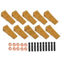 10×1U3202 Bucket Teeth with Pins 8E6208 Retainers 8E6209 for J200 Series