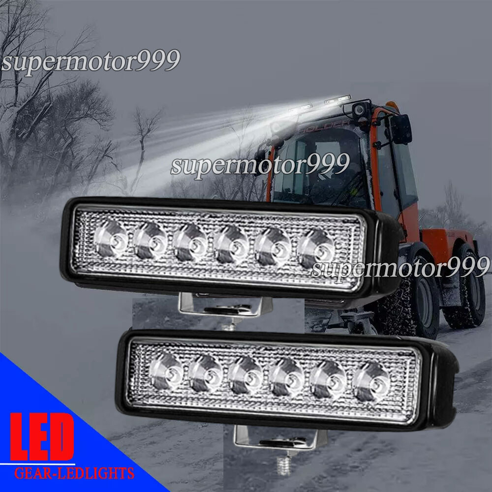 2PCS 6” LED WORK LIGHTS for Caterpillar Construction Equipment Forklift Tractor