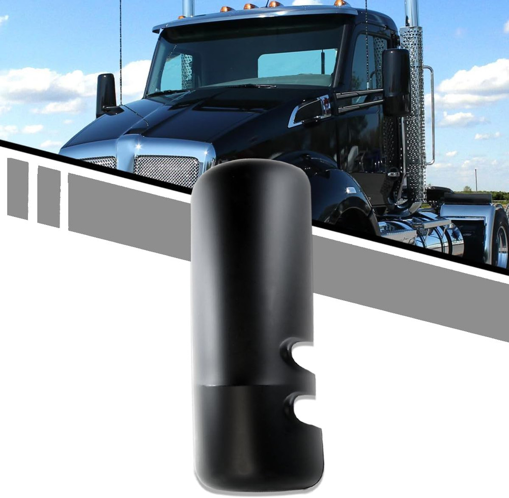 Black Door Mirror Covers Fit Kenworth T680 T880 W990 Replacement Passenger Side