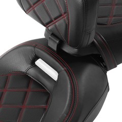 Passenger Sissy Bar Backrest Pad For Road King Street Glide 2014-2023 Black Red