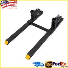 43″ Clamp On Pallet Forks 2500lbs Heavy Duty Pallet Forks for Tractor Attachment