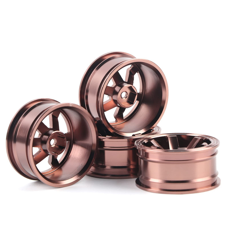 Tbest Rc Wheel Hubs Durable Aluminum Alloy 1/10 Scale Drift Car Parts 4Pcs