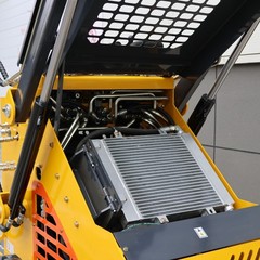24HP Mini Skid Steer Loader Tracked 3-Pumps Engine w/ Bucket, Fork, Grapple
