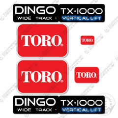 Toro Dingo TX-1000 Decal Kit Vertical Lift WIDE TRACK – 7 YEAR OUTDOOR 3M VINYL!