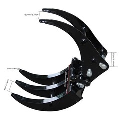 Heavy Duty Mini Excavator Wood Grapple Attachment Fits 0.8-1.5 Ton Mini Digger