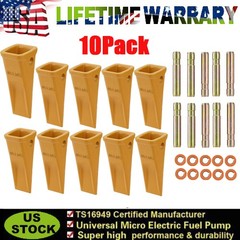 (10)1U3202 Bucket Teeth with Pins 8E6208 Retainers 8E6209 for J200 Series