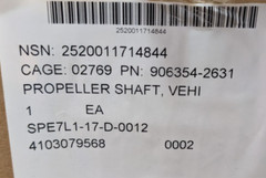 Spicer 1710 Series Driveshaft Ujoint Propeller Drive Shaft 906354-2631 Navistar