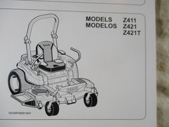 Kubota Z411 Z421 English Spanish Operators Manual K3071-71231