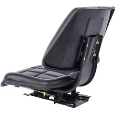 Tractor Seat Backrest Black Slide Track Steel PVC Compact Mower Lawn Replacement