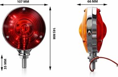 4 Inch Round Double Face Lamp Suitable for Trucks Semi Trailers Tractors Fender