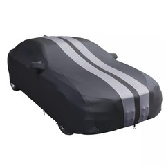 Waterproof Elastic Car Cover for Sport Sedan Black Grey 181-193 Inches