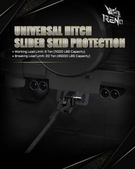 RENO Hitch Slider, 2″ Receiver Slider Skid Protection 45,000 lbs Compatible w…