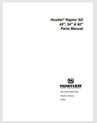 Hustler Raptor SD 932541 48″ , 932558 54″ , 932566 60″ Parts Manual 2013 78 page