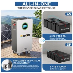 16.07kWh 48V 314Ah LiFePO4 Lithium Battery For Home Solar Energy Storage PV