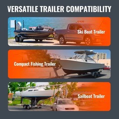 2PCS Adjustable Boat Trailer Guide Poles Rustproof Galvanized Steel with PVC