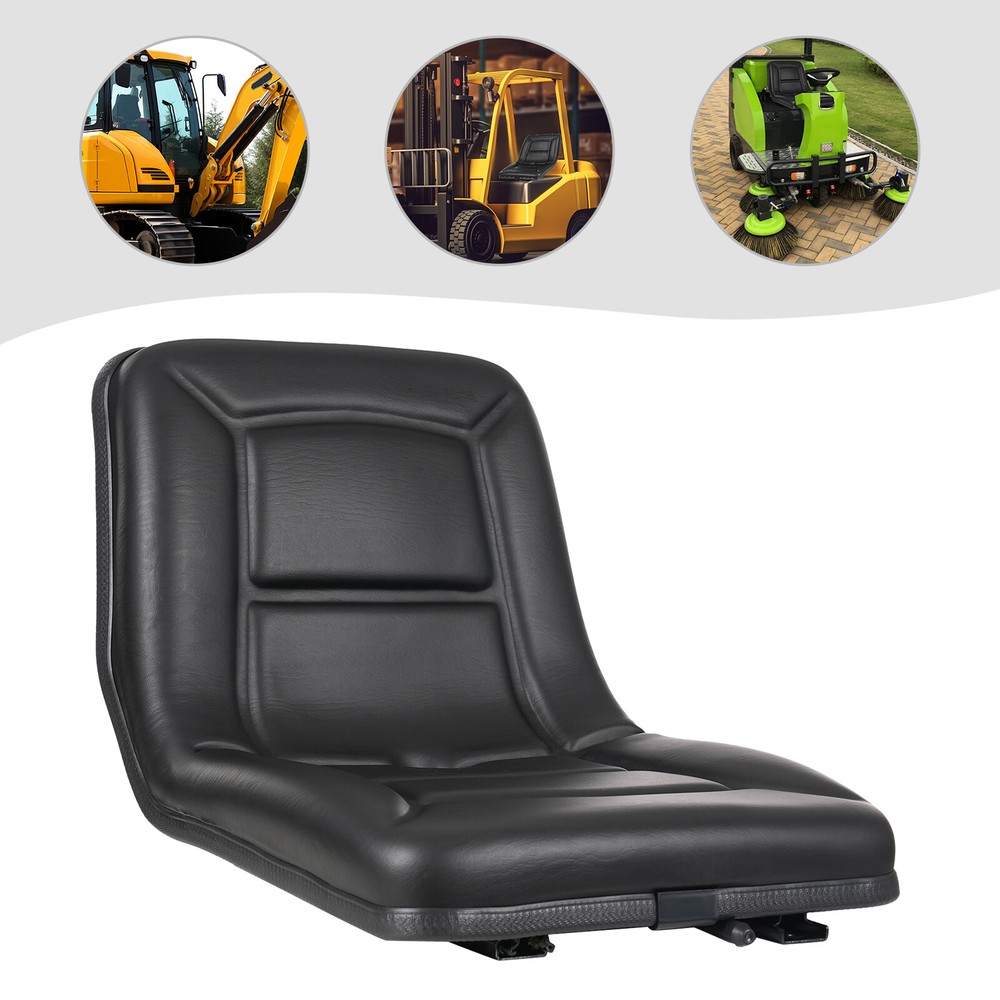 Universal Forklift Seat Adjustable Tractor Seat PU Bulldozer Seat Drainage Hole