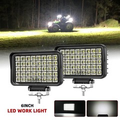 2PCS LED Work Light Pod Truck Offroad Tractor Excavator Flood Lamp 12 24V Square