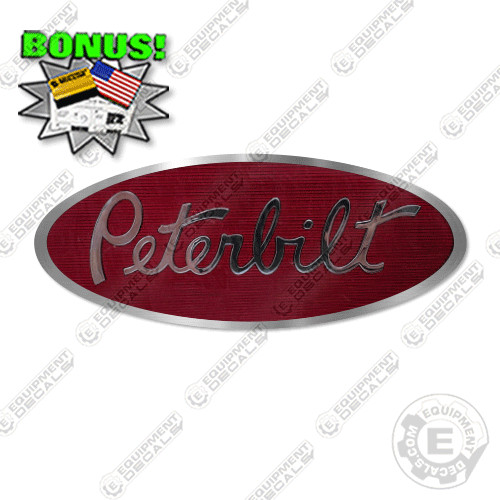 Fits Peterbilt Logo Flat Decal For Semi – 8″ – 7 YEAR OUTDOOR 3M VINYL!