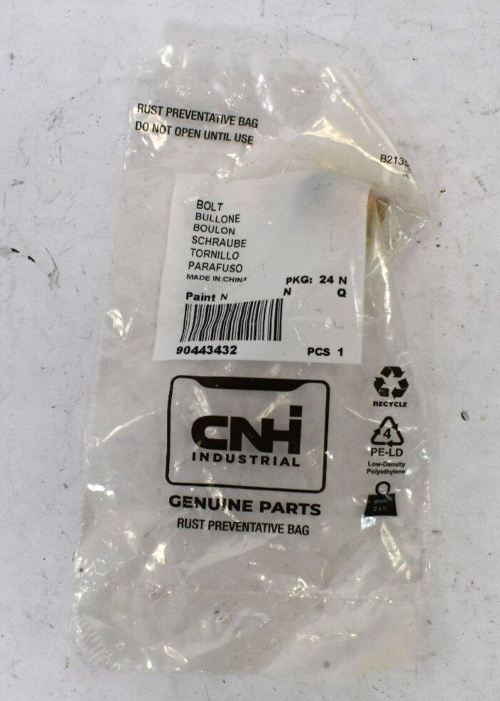 CNH Industrial New Holland Bolt 90443432 Replacement For Feeder Top Shaft Kit