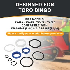 For Toro Dingo TX420 TX425 TX427 TX525 Loader 104-6267 Lift Cylinder Rebuild Kit