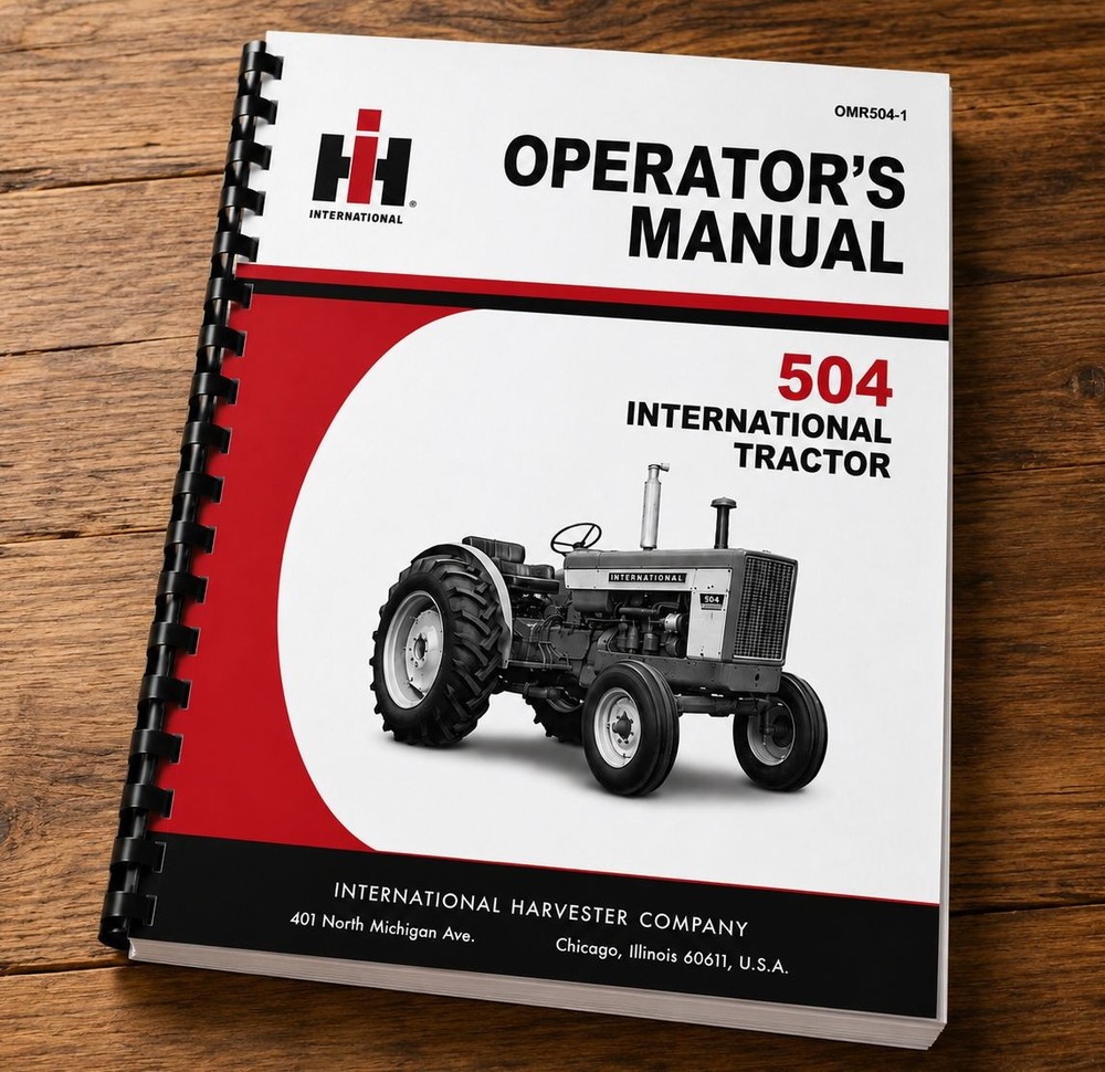 International 504 Tractor Operators Manual Owners Book Maintenance Farmall IH