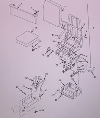 USGI M1070 HET Drivers Side Seat Support Frame 1843700W, 2540-01-354-0589