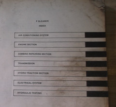 GLEANER MODEL F COMBINE SERVICE SHOP REPAIR WORKSHOP MANUAL