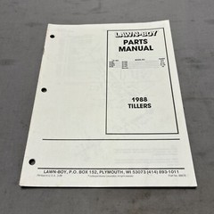 LAWN BOY 1988 TILLERS FT2G, FT25C, FT5CR, RT5S PARTS MANUAL