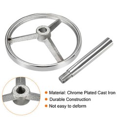 Rotary Handwheel 200mm 8″ Diameter Cast Iron Chrome Plated with Handle