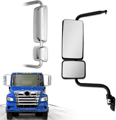 Chrome Door Mirror Fit for 2011+ Hino 238 258 268 338 Semi Trucks Left Driver Si