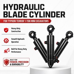 Hydraulic Blade Cylinder Fits TYPHON Terror 1 Ton Mini Excavator