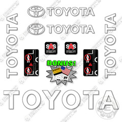 Fits Toyota 42-6FGCU25 Decal Kit Forklift – 7 YEAR 3M OUTDOOR VINYL!