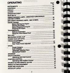 Case 1190 Tractor Operators Manual Owners Maintenance Adjustments